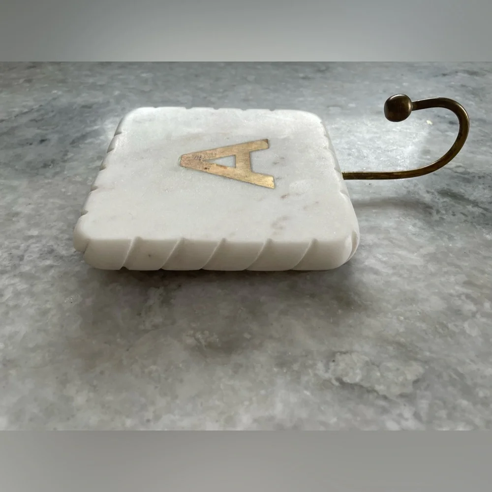 Marble & Brass “A” Wall Hook